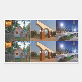 Retangular Adesivo  Acre Brasil turismo