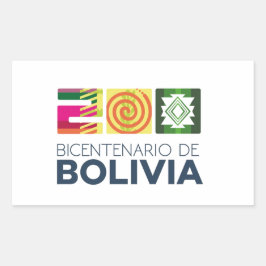 Retangular Adesivo bicentenário da Bolívia