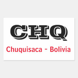 Retangular Adesivo Chuquisaca Bolivia