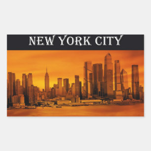 Retangular Adesivo cidade de Nova York Manhattan