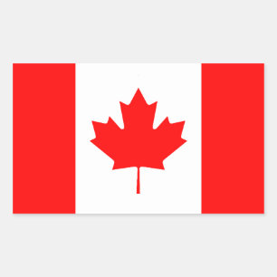 Retangular Adesivo da Bandeira Canadense