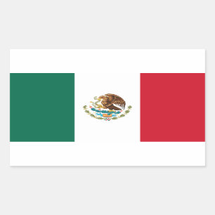 Retangular Adesivo da Bandeira do México