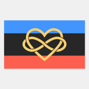 Retangular Adesivo da Bandeira Poly Pride