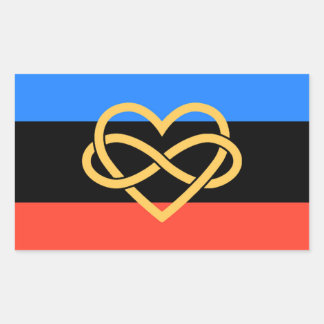Retangular Adesivo da Bandeira Poly Pride
