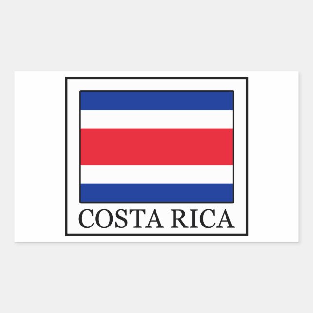 Retangular adesivo da Costa Rica (Frente)