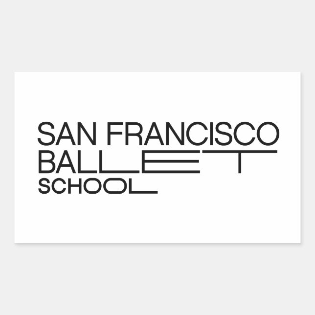 Retangular Adesivo da Escola de Ballet de SF (Frente)