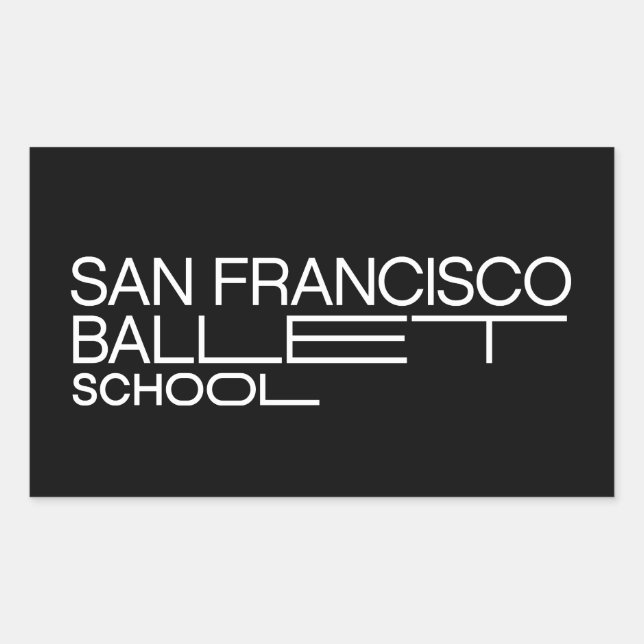 Retangular Adesivo da Escola de Ballet de SF (Frente)