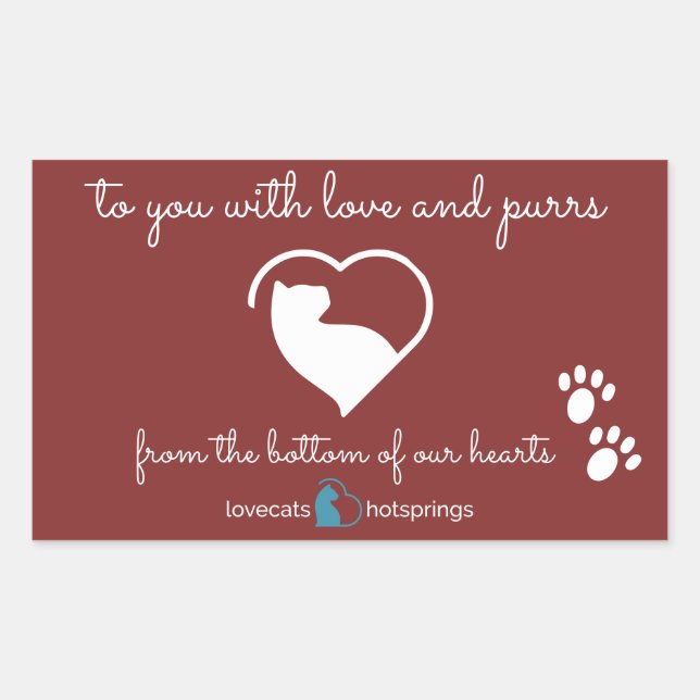 Retangular adesivo da lovecats hotsprker (Frente)