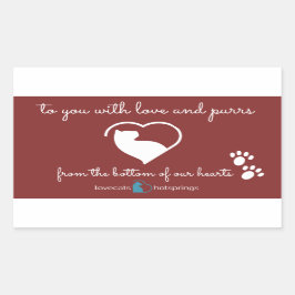 Retangular adesivo da lovecats hotsprker