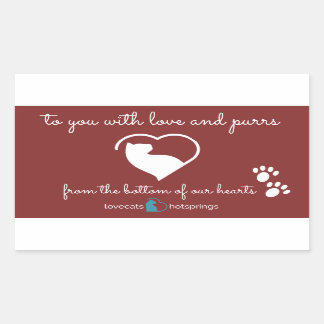 Retangular adesivo da lovecats hotsprker
