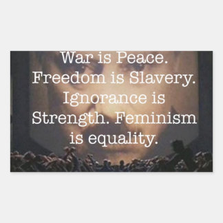 Retangular adesivo de 1984