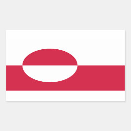 Retangular Adesivo de bandeira da Gronelândia