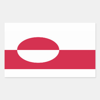 Retangular Adesivo de bandeira da Gronelândia