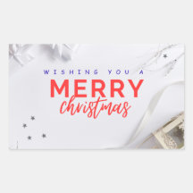Adesivo de Boas Festas de Natal Elegante