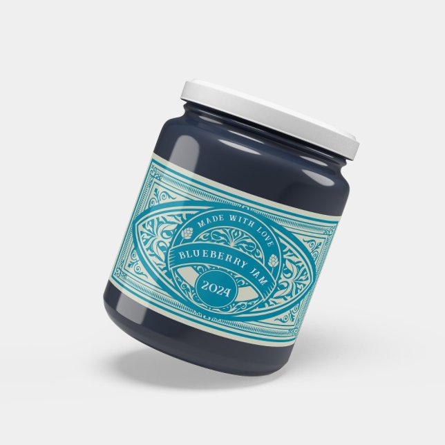 Retangular Adesivo de Conserva de Geléia Vintage Retro (Criador carregado)