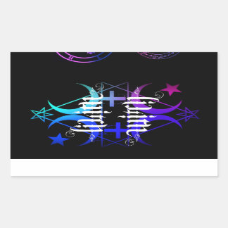 Retangular adesivo de cor da bruxa Lilith