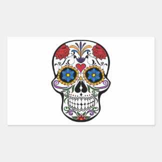 Retangular Adesivo de crânio
