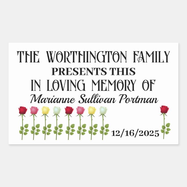 Retangular Adesivo de Doação (Frente)