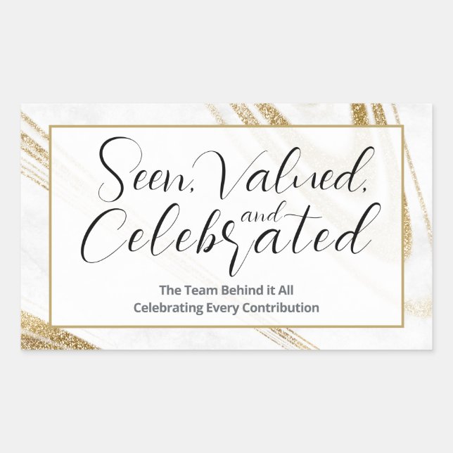 Retangular Adesivo de Evento de Reconhecimento (Frente)