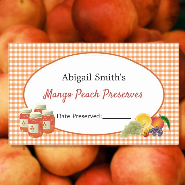 Retangular Adesivo de Fruta para Pote de Conserva Multiuso (Criador carregado)