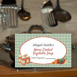 Retangular Adesivo de legumes para pote de conserva