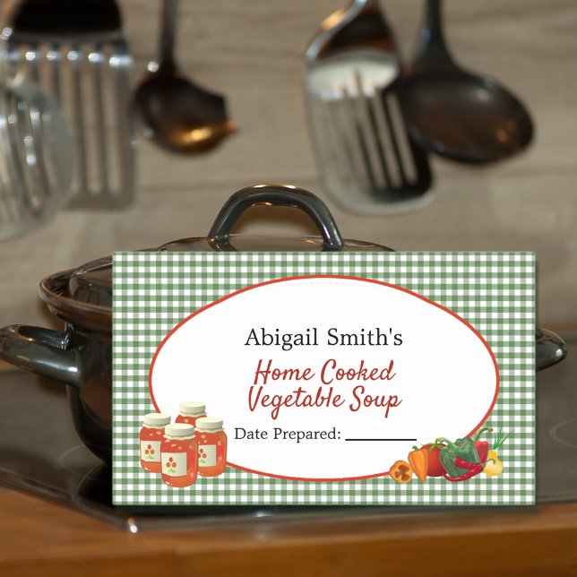 Retangular Adesivo de legumes para pote de conserva (Criador carregado)