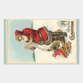 Retangular Adesivo de lista de papais noeis