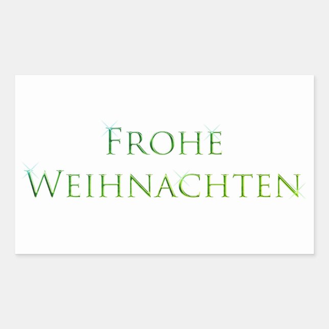 RETANGULAR ADESIVO DE NATAL RETÂNGULO FROHE WEIHNACHTEN (Frente)