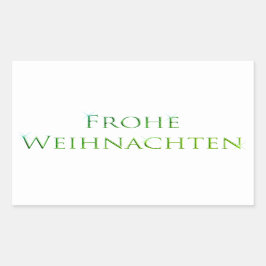 RETANGULAR ADESIVO DE NATAL RETÂNGULO FROHE WEIHNACHTEN