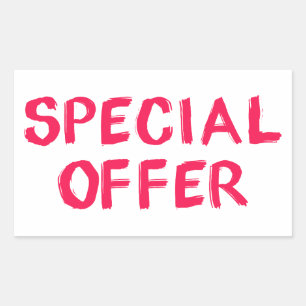 Retangular Adesivo de Oferta Especial para Promoções de Varej