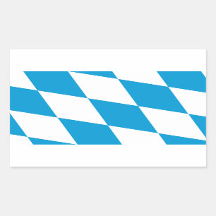 Retangular Adesivo de Retângulo com Bandeira da Baviera, Ale