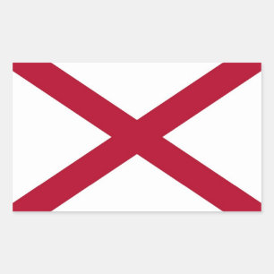 Retangular Adesivo de retângulo com Flag of Alabama, EUA
