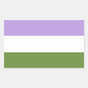 Retangular Adesivo de Retângulo do Pride do Genderqueer