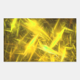 Retangular Adesivo de retângulo frontal Abstrato amarelo clar