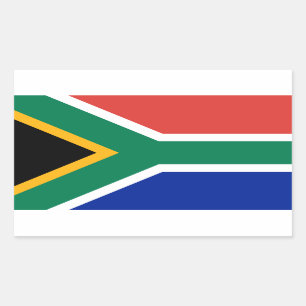 Retangular Adesivo de Sinalizador da África do Sul