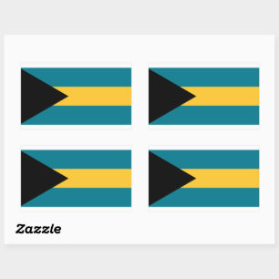 Retangular Adesivo de sinalizador de Bahamas