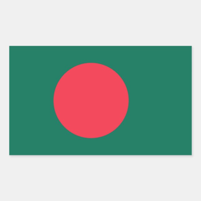 Retangular Adesivo de Sinalizador de Bangladesh (Frente)