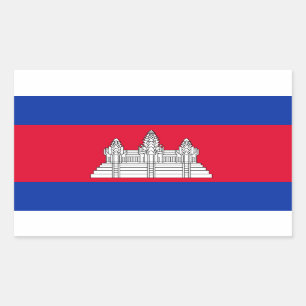 Retangular Adesivo de Sinalizador do Camboja*