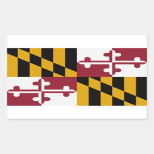 Retangular Adesivo de Sinalizador do Estado de Maryland