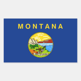 Retangular Adesivo de Sinalizador do Estado de Montana