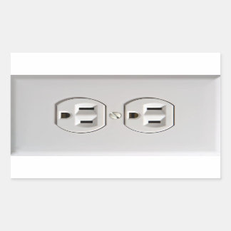 Retangular Adesivo de Tomada Elétrica Falsa Brincadeira do Di