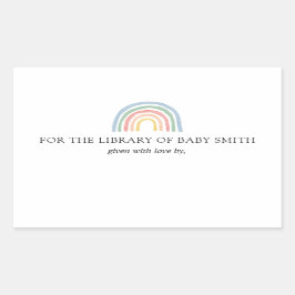 Retangular Adesivo do Chá de fraldas Rainbow