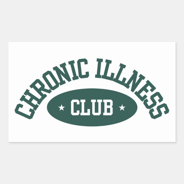 Retangular Adesivo do Clube de Doenças Crônicas, Conscientiza (Frente)