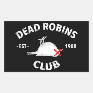 Retangular adesivo do Clube de Robins mortos
