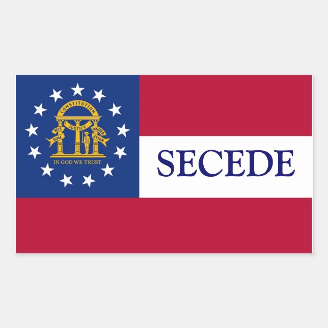 Retangular Adesivo do Georgia Secede (Frente)