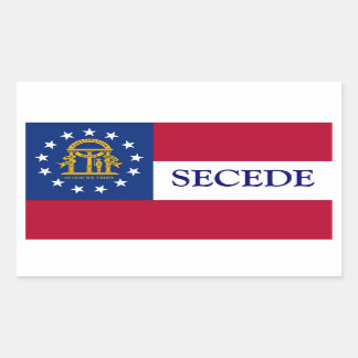 Retangular Adesivo do Georgia Secede