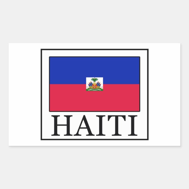 Retangular Adesivo do Haiti (Frente)