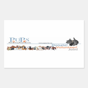Retangular Adesivo do logotipo do PUPs com Scottie