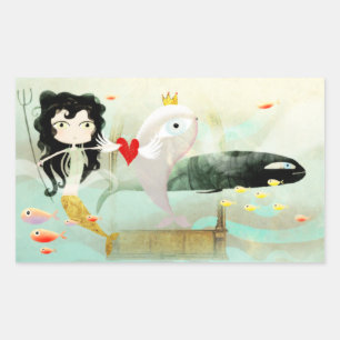 Retangular Adesivo do Mundo do Mar