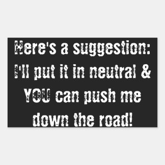 Retangular adesivo do para-choques não me encoste